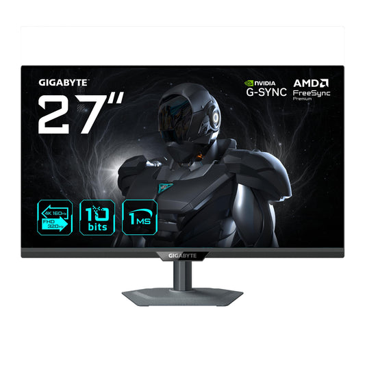 Gigabyte G27UP 27” Monitor de Gaming 4K UHD - Mod Dual (4K 160Hz sau FHD 320Hz), 3840 x 2160, 1ms, 400 cd/m², FreeSync Premium, HDR10, HDMI 2.1, DisplayPort 1.4