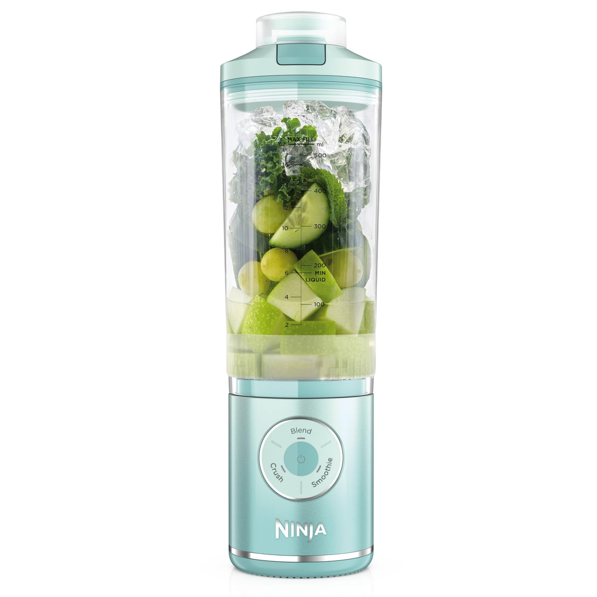 Ninja Blast Max Mixer portabil/Blender/Preparare Smoothie, 570 ml, reîncărcabil, pahar de mixare & capac etanș, 3 funcții, smoothie-uri, shake-uri proteice, Meerglas BC251EUMT