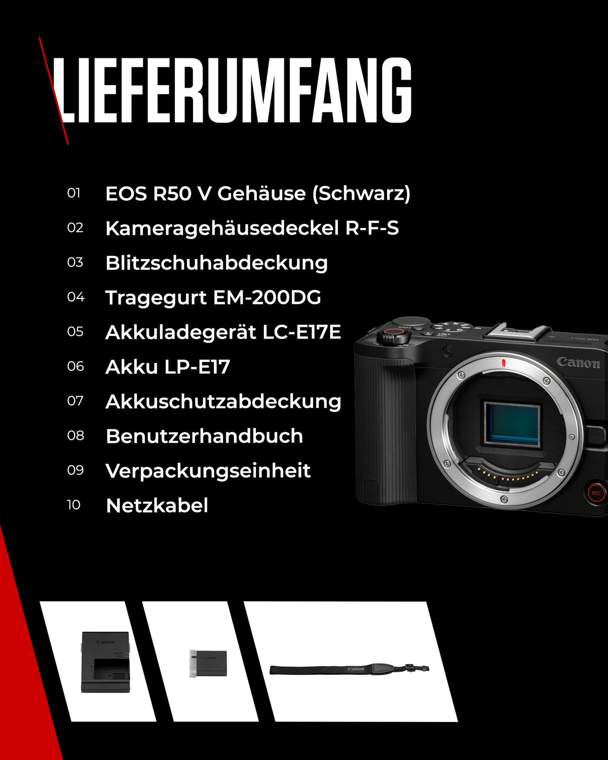 Canon EOS R50 V – Vlog camera (body) compatible with RF lenses | Content creator equipment for vlogging & travel | Bluetooth-enabled - R50V