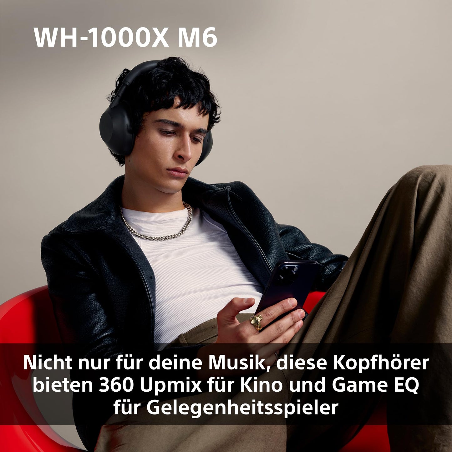 Sony WH-1000XM6 Wireless Noise Canceling Headphones, Signature Hi-Res Sound, Bluetooth Headphones, Comfort, Foldable Design, Magnetic Carrying Case, 30 Hour Battery NC On, iOS & Android - Silver - WH1000XM6S.CE7