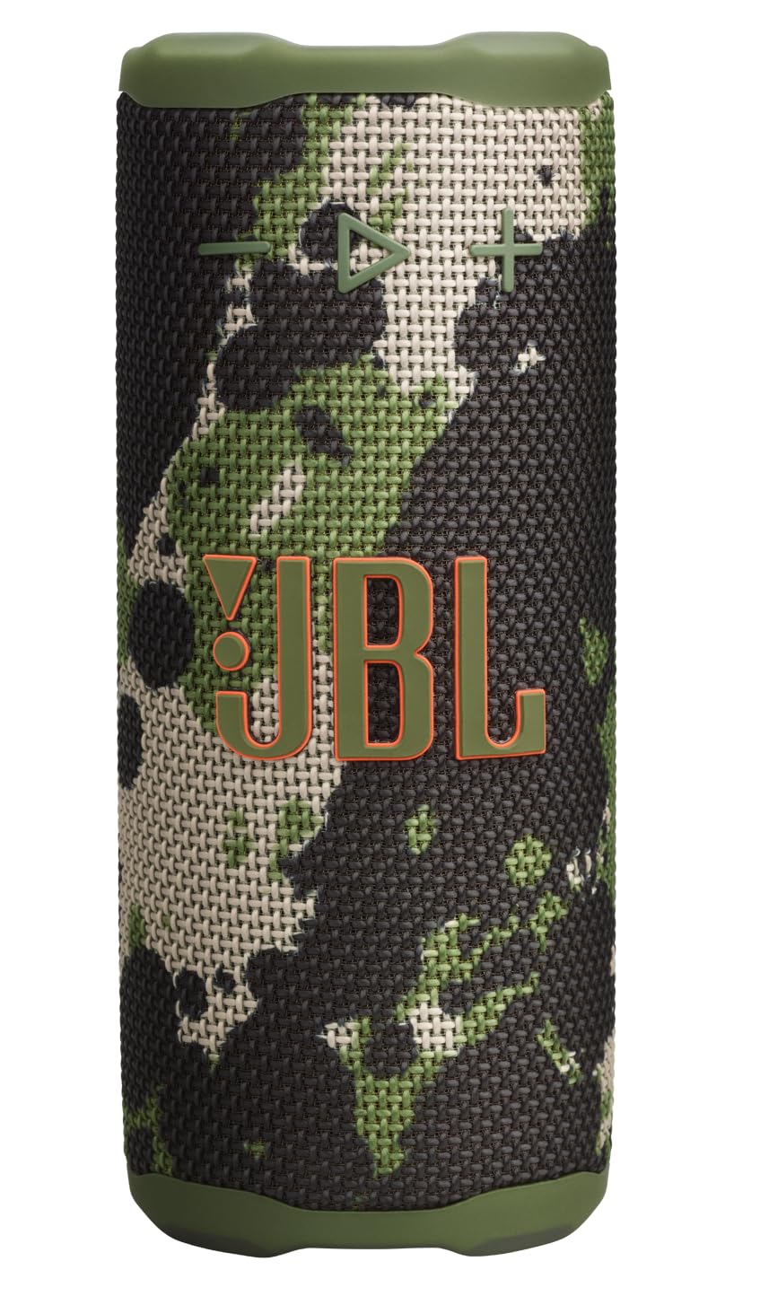 JBL Grip Compact Bluetooth Speaker, JBL Pro Sound with AI Sound Boost, IP68 Waterproof and Dustproof, Ambient Light, Up to 14h Playback, Auracast Multi-Speaker, JBL Portable App, Camouflage - JBLGRIPSQUAD
