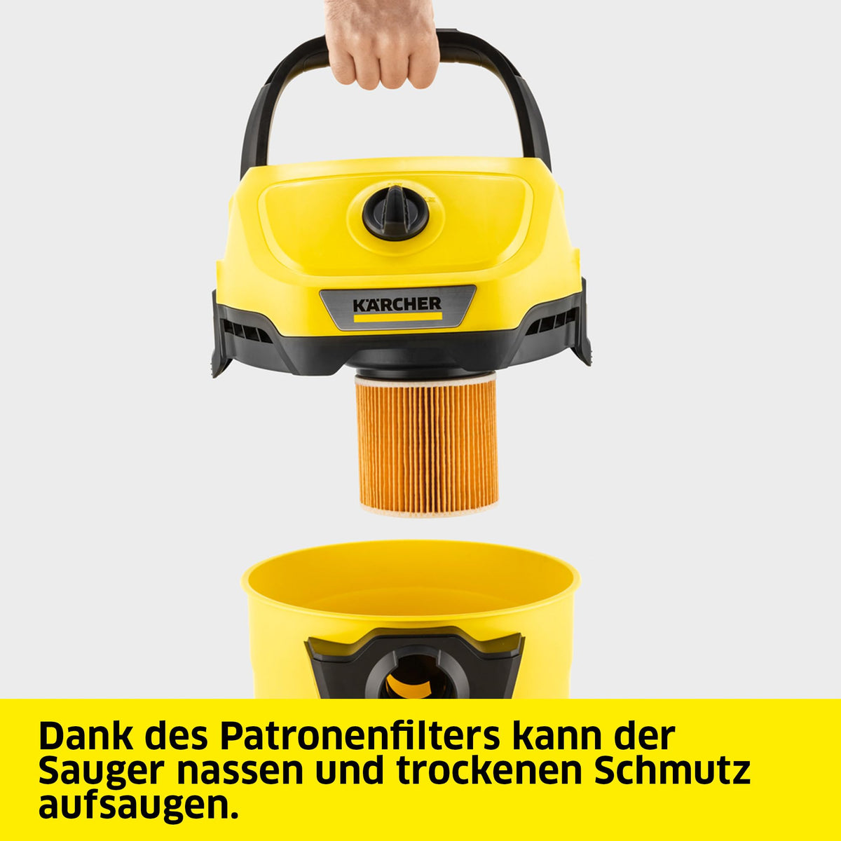 KÄRCHER Wet/Dry Vacuum Cleaner WD 3 V-17/4/20, Plastic Container: 17 l - 1.628-130.0