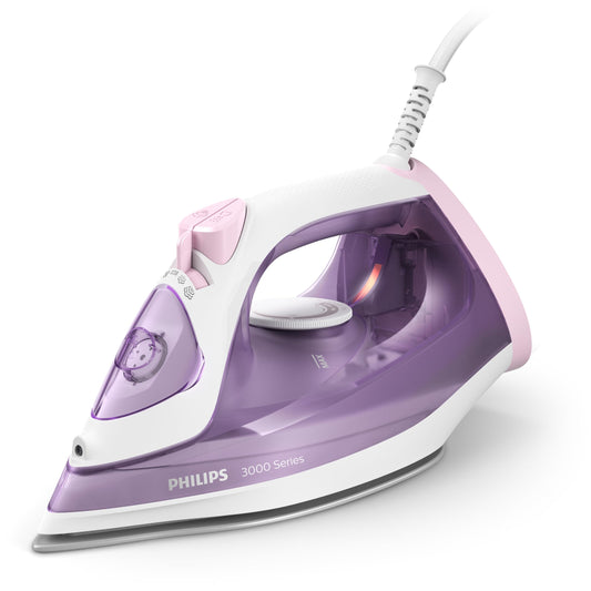 Philips 3000 Series steam iron - 2000 W, steam boost up to 140 g, even steam output 30 g/min, vertical steam, ceramic soleplate, drip stop system, 35 sec heat-up time (DST3010/30)