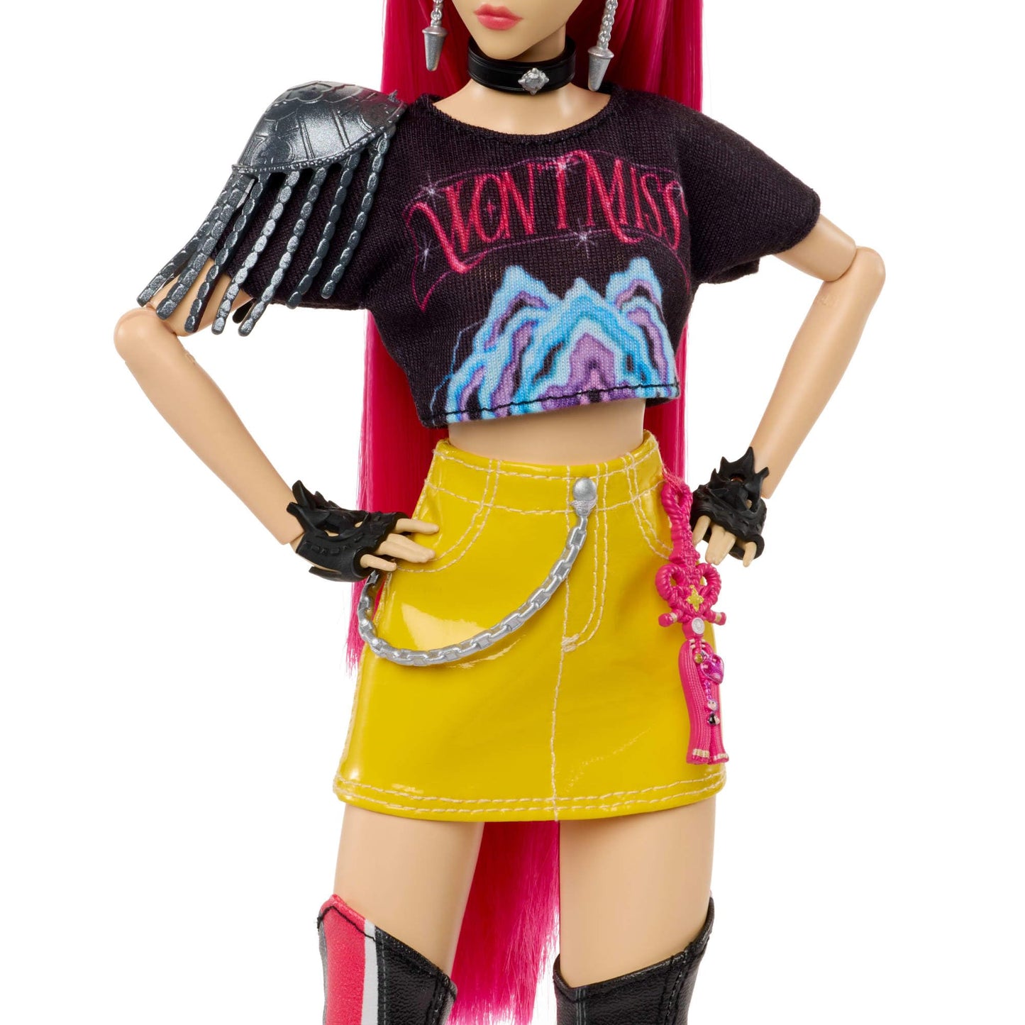 Mattel KPop Demon Hunters HUNTR/X Mira Fashion Doll in How It's Done Stage Outfit with Sword Accessory, Movie Inspired, JRN36