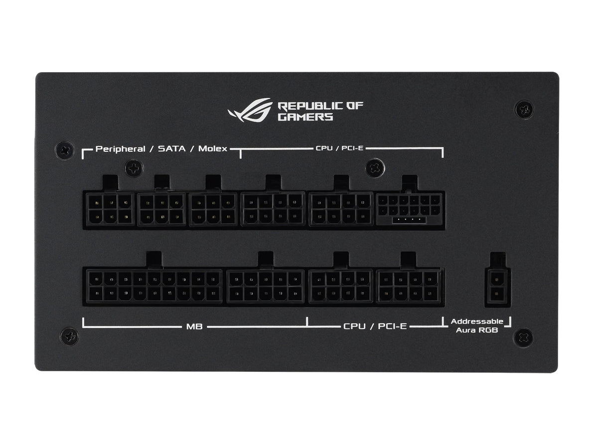 ASUS ROG Strix 1200 W Gold Aura Edition Power Supply (80+ Gold Certified, ATX 3.0, Cybenetics Lambda A+ Certified, PCIe Gen 5.0, Axial-Tech, Aura Sync Fan) - 90YE00P0-B0NA00