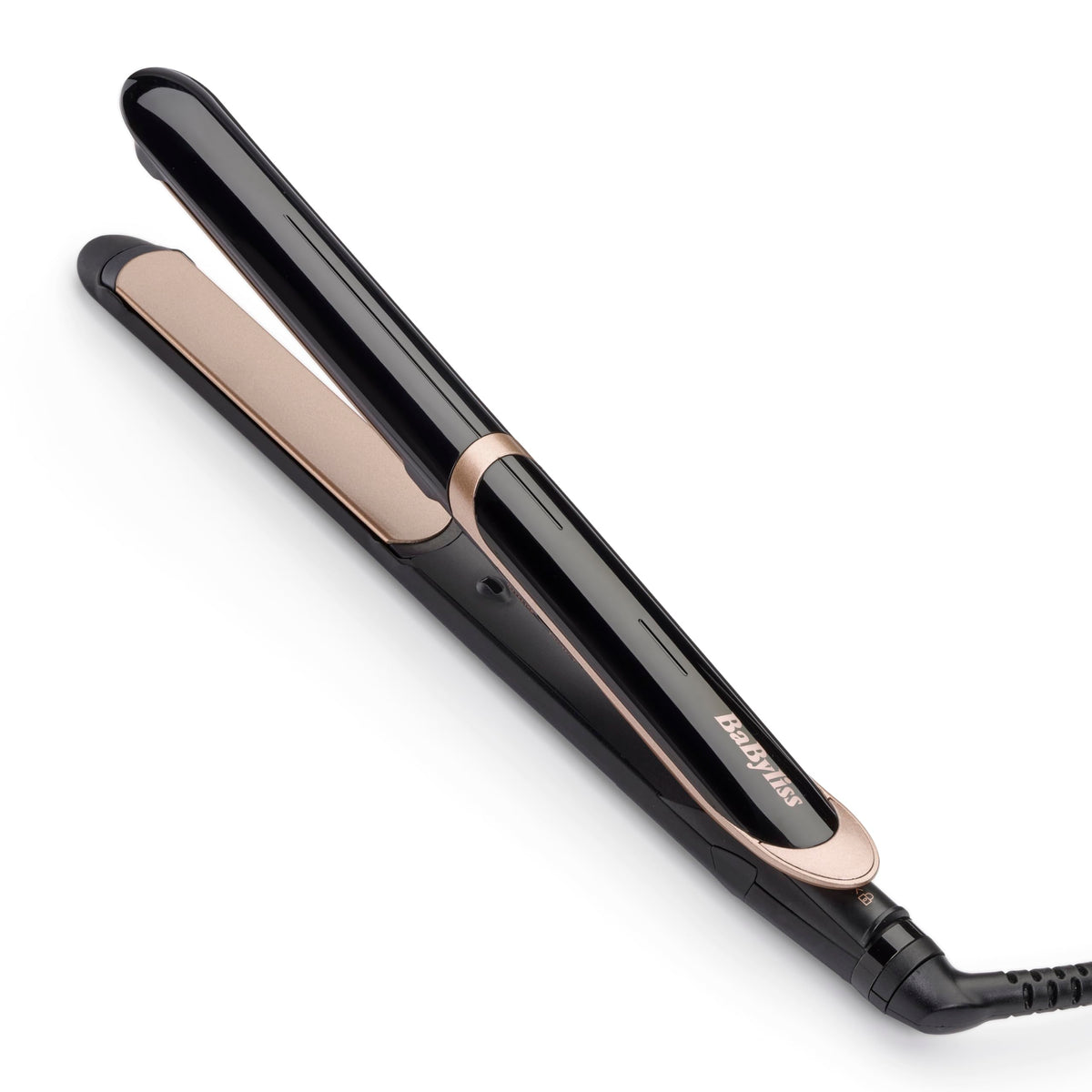 BaByliss Super Smooth Hair Straightener – Anti-Frizz Ion Technology, heat protection mat, advanced ceramic plates, quick heating, 6 temperature settings from 140°C to 235°C, ST393E