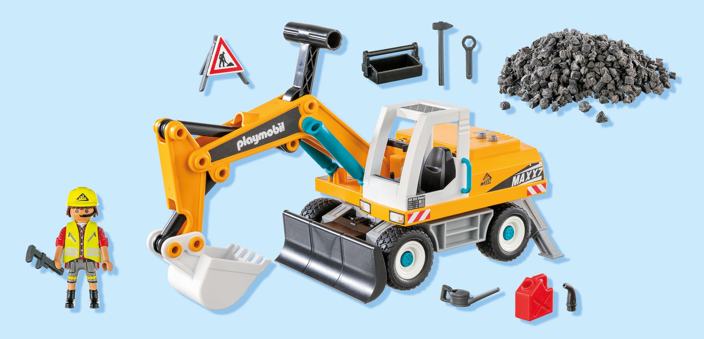 PLAYMOBIL | City Action | Big excavator | Construction site toy child | Excavator playset | Toys for children aged 4 and over | 71749