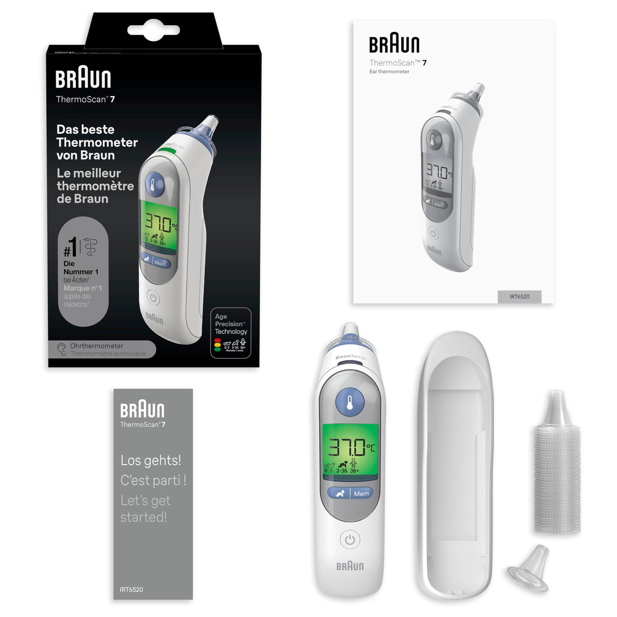 Braun ThermoScan 7 Ear Thermometer BRAIRT6520 | Age Precision Technology | Color-Coded Digital Display | Baby and Toddler Friendly | The #1 Brand Among Doctors(1)
