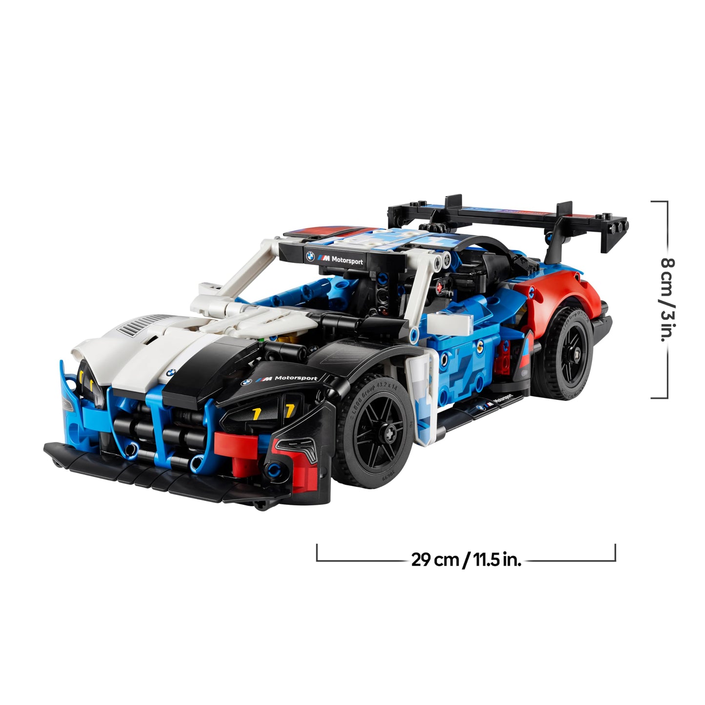 LEGO Technic BMW M4 GT3 EVO racing car - model kit with V6 engine, steering and opening doors - gaming gift for boys aged 11 and over & young motorsport fans - 42226