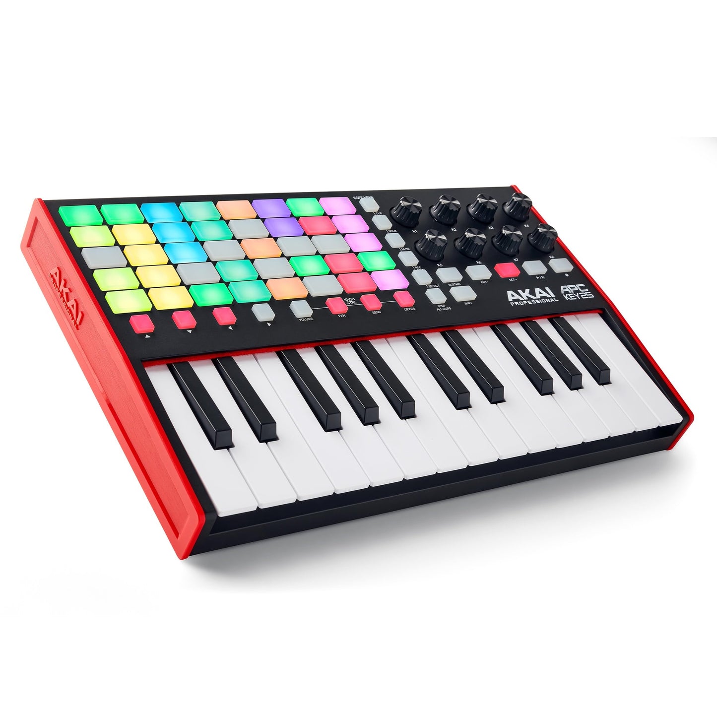 Akai Professional APC Key 25 MK2 - USB MIDI keyboard controller for clip launching with Ableton Live Lite, 25 keys, 40 RGB pads and 8 rotary controls - APCKEY25MK2