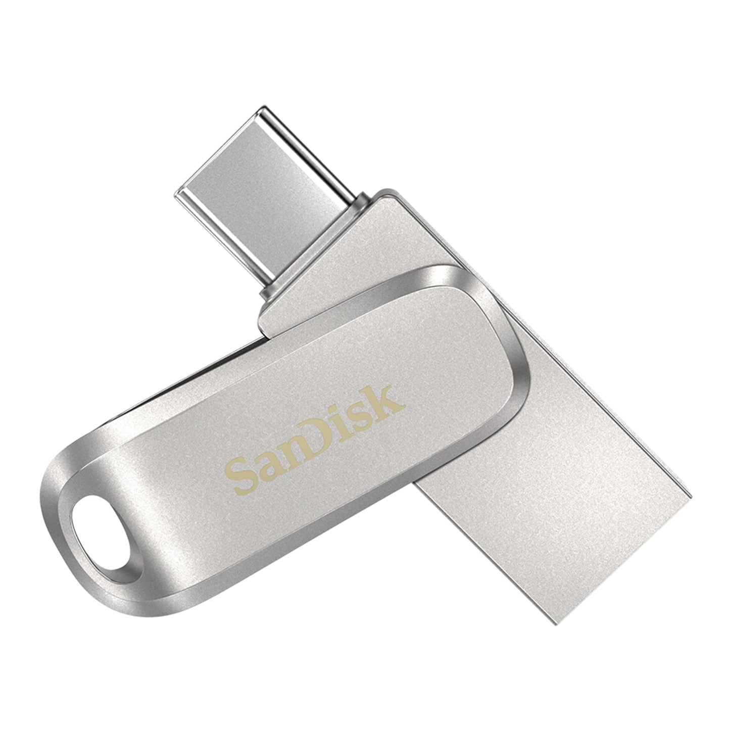 SANDISK Ultra Dual Drive Luxe USB Type-C & Type-A Drive, Smartphone Storage 1TB (Mobile Storage, USB 3.2 Gen 1, Rotating Design, 400MB/s Reading, USB Drive, Automatic Backup) Silver - SDDDC4-1T00-G46