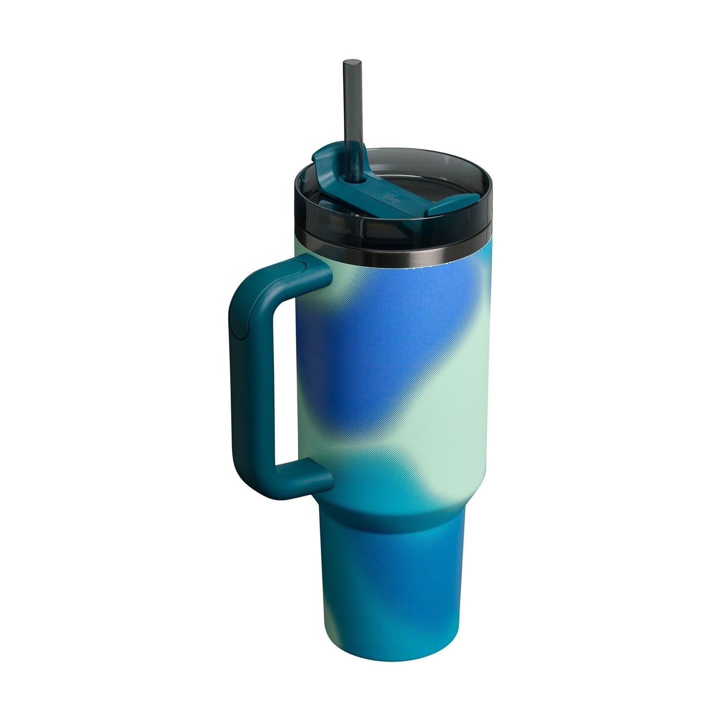 STANLEY 1913 Quencher H2.0 Flowstate Drinking Bottle with Straw 1.2L - Thermo Mug Cools 11 Hours - 48 Hours Ice Cooled - Thermos Bottle BPA Free - Stainless Steel Drinking Cup - Coastal Teal Motion - 100000115754