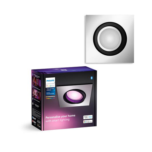 Philips Hue Centura Spoturi încastrate, pătrate, 1 pachet, aluminiu - 8720169319158