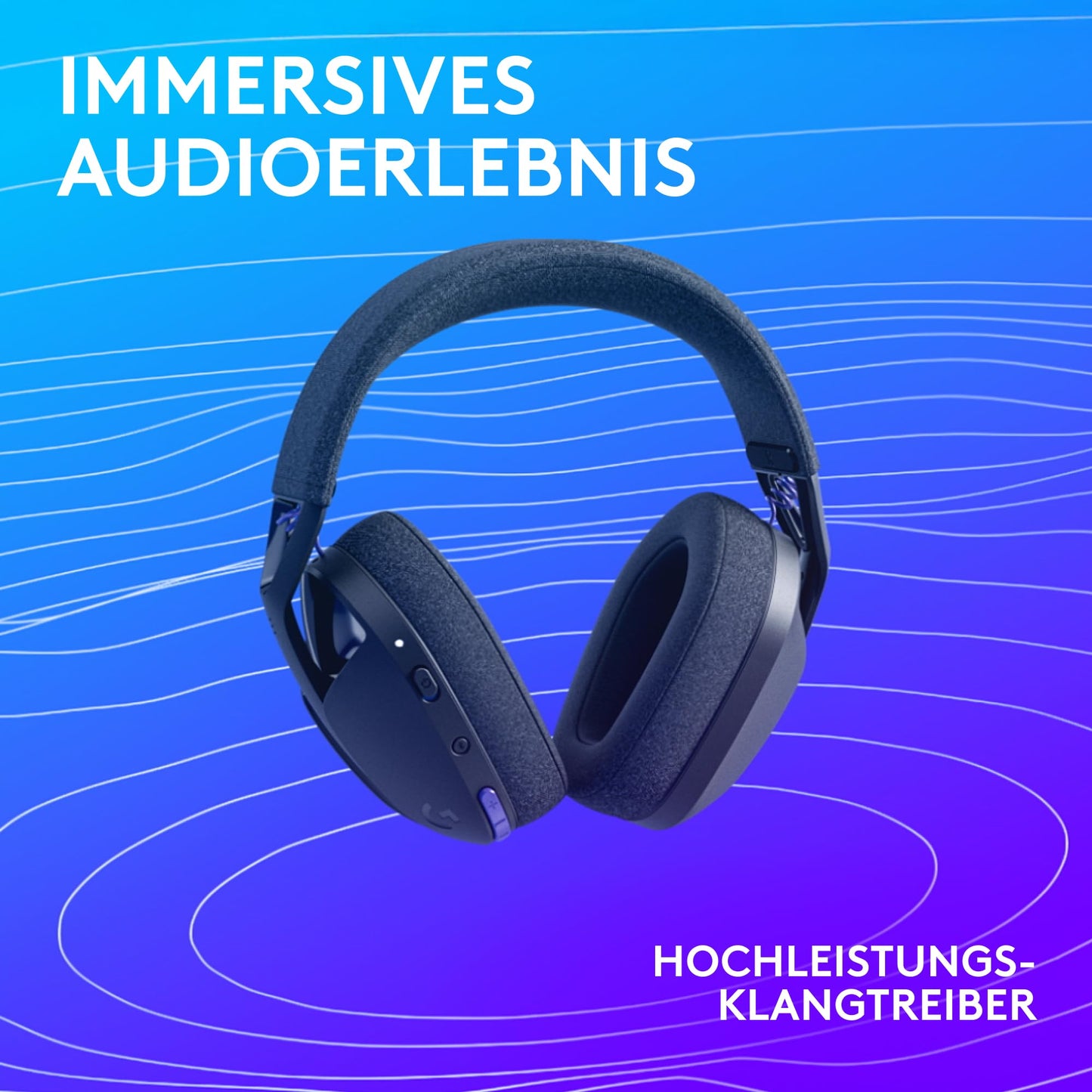 Logitech G G321 Lightspeed Wireless Bluetooth Gaming Headset, Dynamic Comfort and Fit, 16kHz Oscillating Microphone, 20+ Hour Battery Life, PC, PS4, PS5, Nintendo Switch, Mobile Device - Black - 981-001563