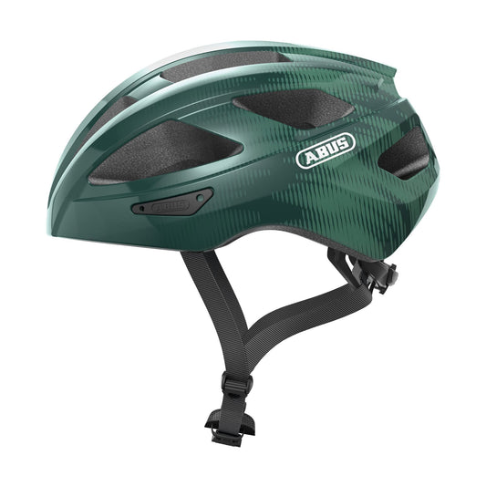 ABUS road bike helmet Macator - sporty bike helmet for beginners - also for pigtail wearers - for women and men - opal green, size S - 87239