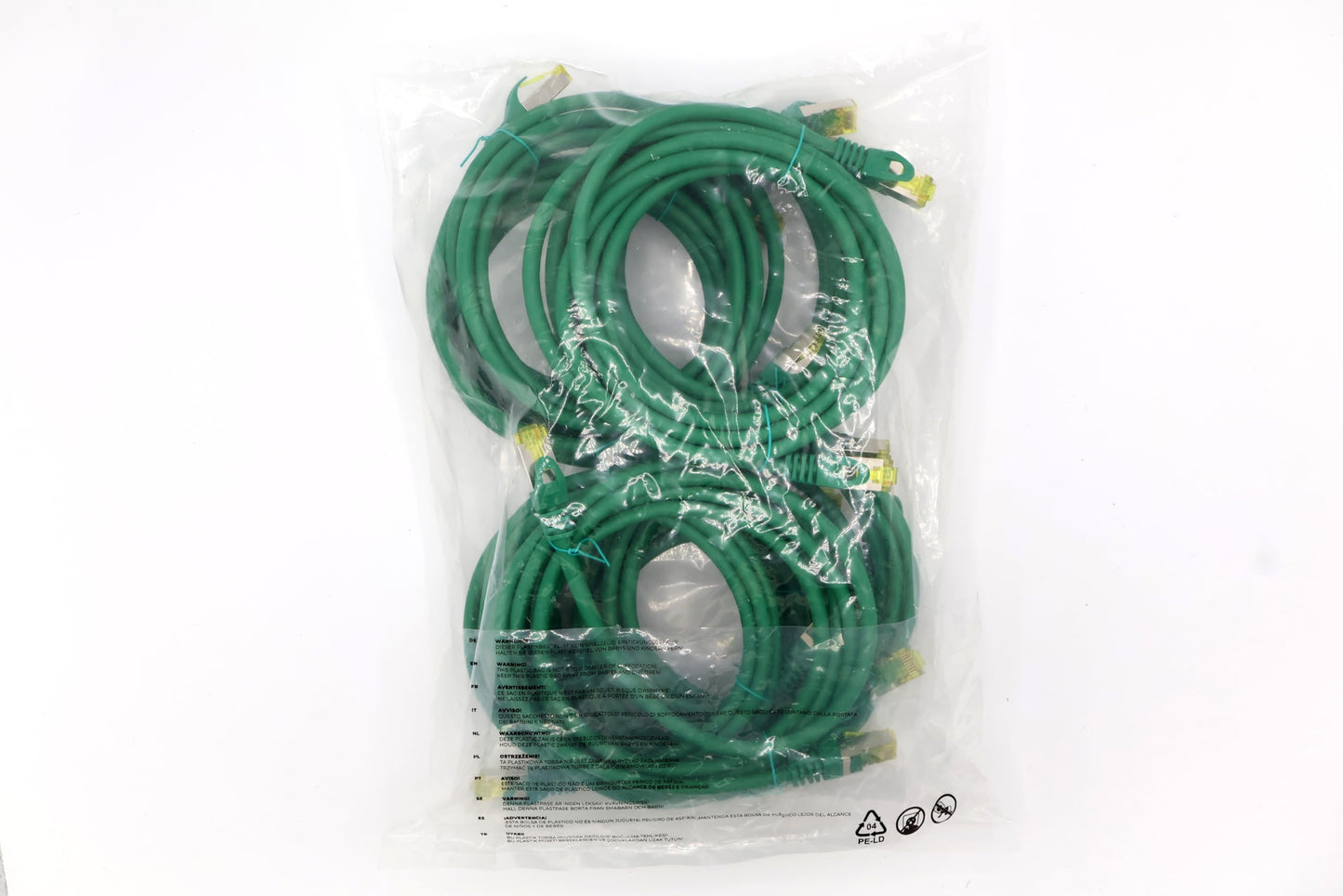 1aTTack.de Cat.7 Network Cable 2m Green Pack of 10 Cat7 Ethernet Cable Network LAN Cable Raw Cable 10 Gb s SFTP PIMF LSZH Set Patch Cable with Rj 45 Plug Cat.6a - 4251073616933