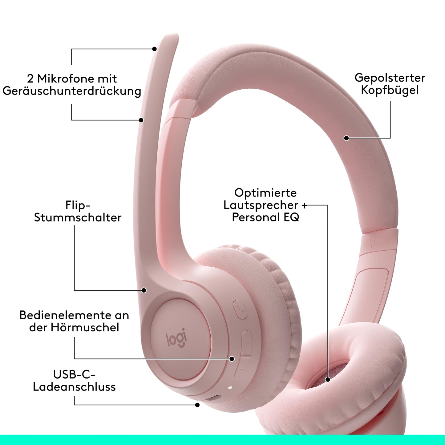 Logitech Zone 300 Rose (981-001412)