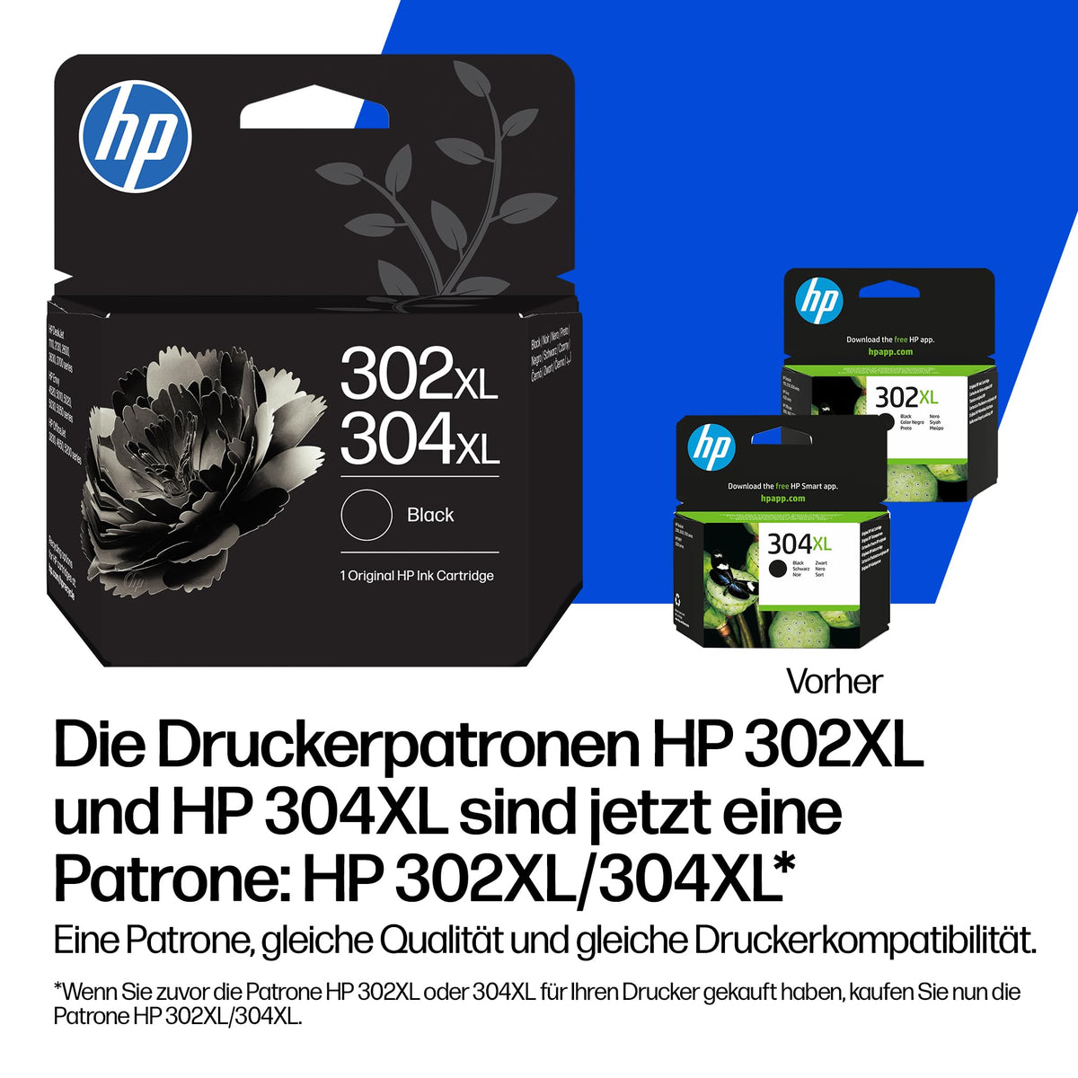 HP 302XL/304XL Cartuș de imprimantă original negru, capacitate mare - B7RT9AE#LS1