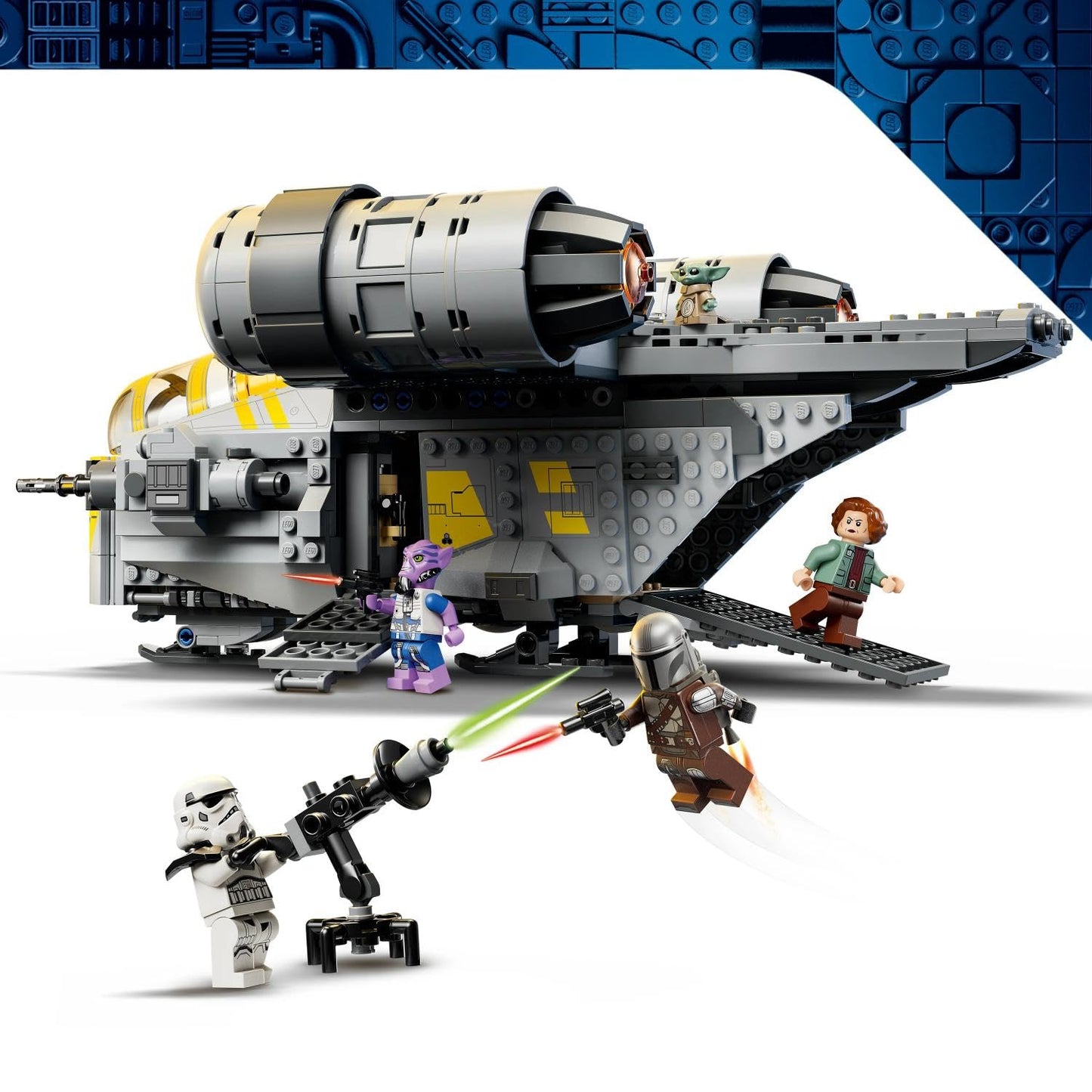 LEGO Star Wars 75447 Razor Crest - The Mandalorian and Grogu set with 4 minifigures & Grogu figure - birthday gift for boys, girls and film fans aged 10 and over