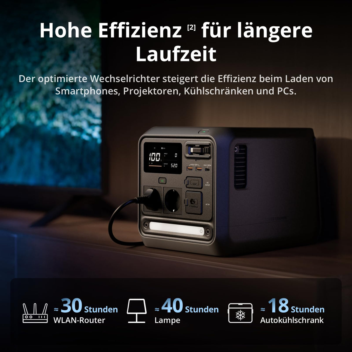 DJI Power 1000 Mini portable power station, 1008-Wh-LFP battery - 6937224125698