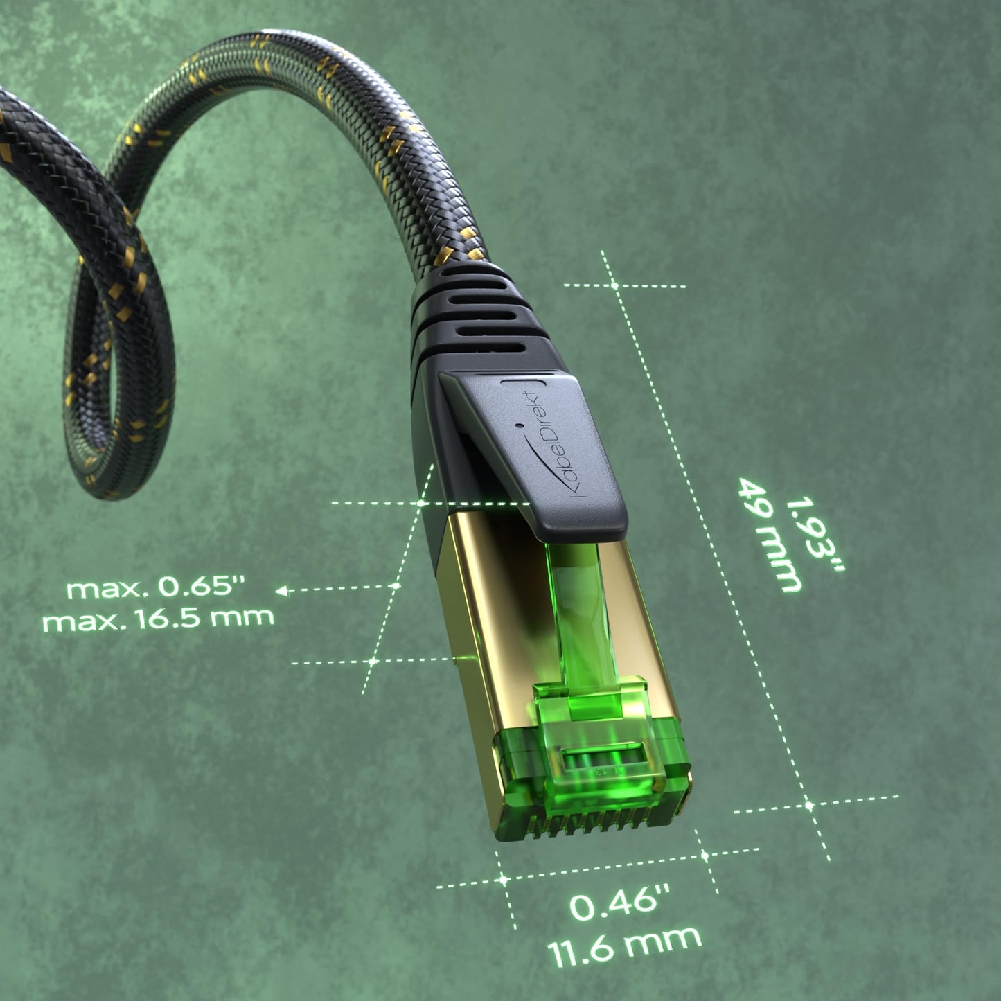 KabelDirekt - Cat 7 network cable, flexible & break-proof nylon coating - 30m - 10 Gigabit Lan & Ethernet cable (patch cable suitable for high-speed networks, switch, router, PC & modem, RJ45) - 1823