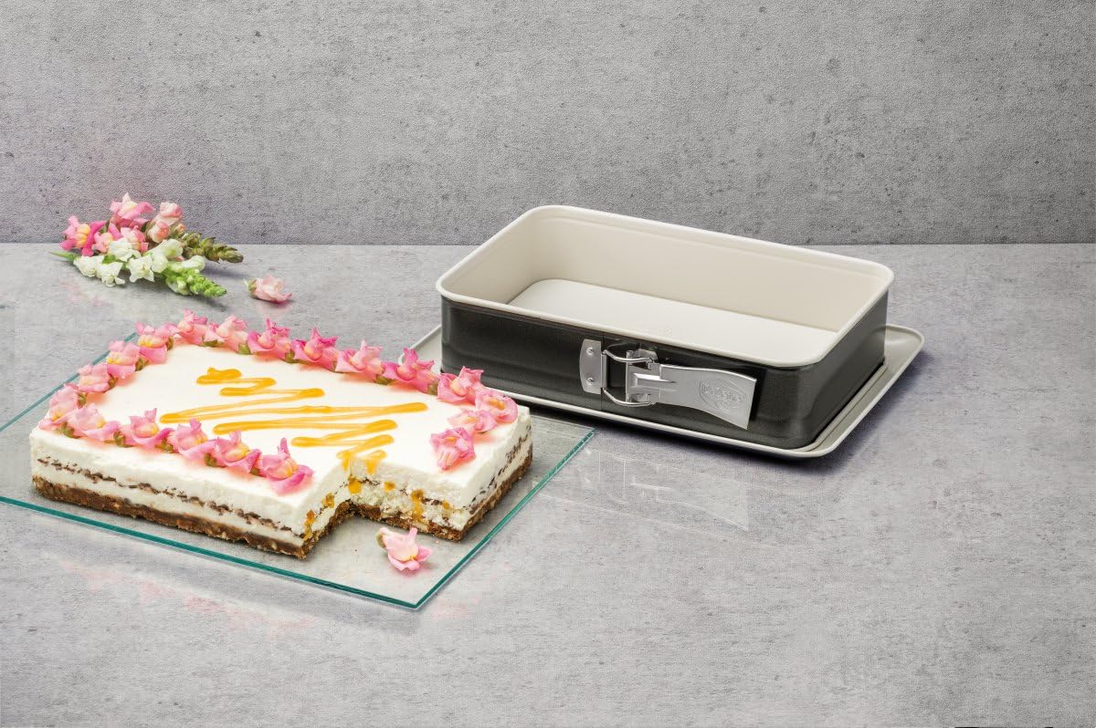 Dr. Oetker rectangular springform pan with leak-proof base 28 cm Baking Trend – baking pan with ceramic-reinforced non-stick coating, heat-resistant up to 230°C, leak-proof - 4860