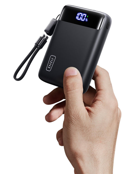 INIU Ultra Small 20000mAh Power Bank, 22.5W Quick Charge PowerBank with Removable USB C Cable, Suitable for Flight & Travel Essential, External Mobile Phone Batteries for iPhone 17 16 15 Pro, Samsung S25, Xiaomi, iPad etc - P512