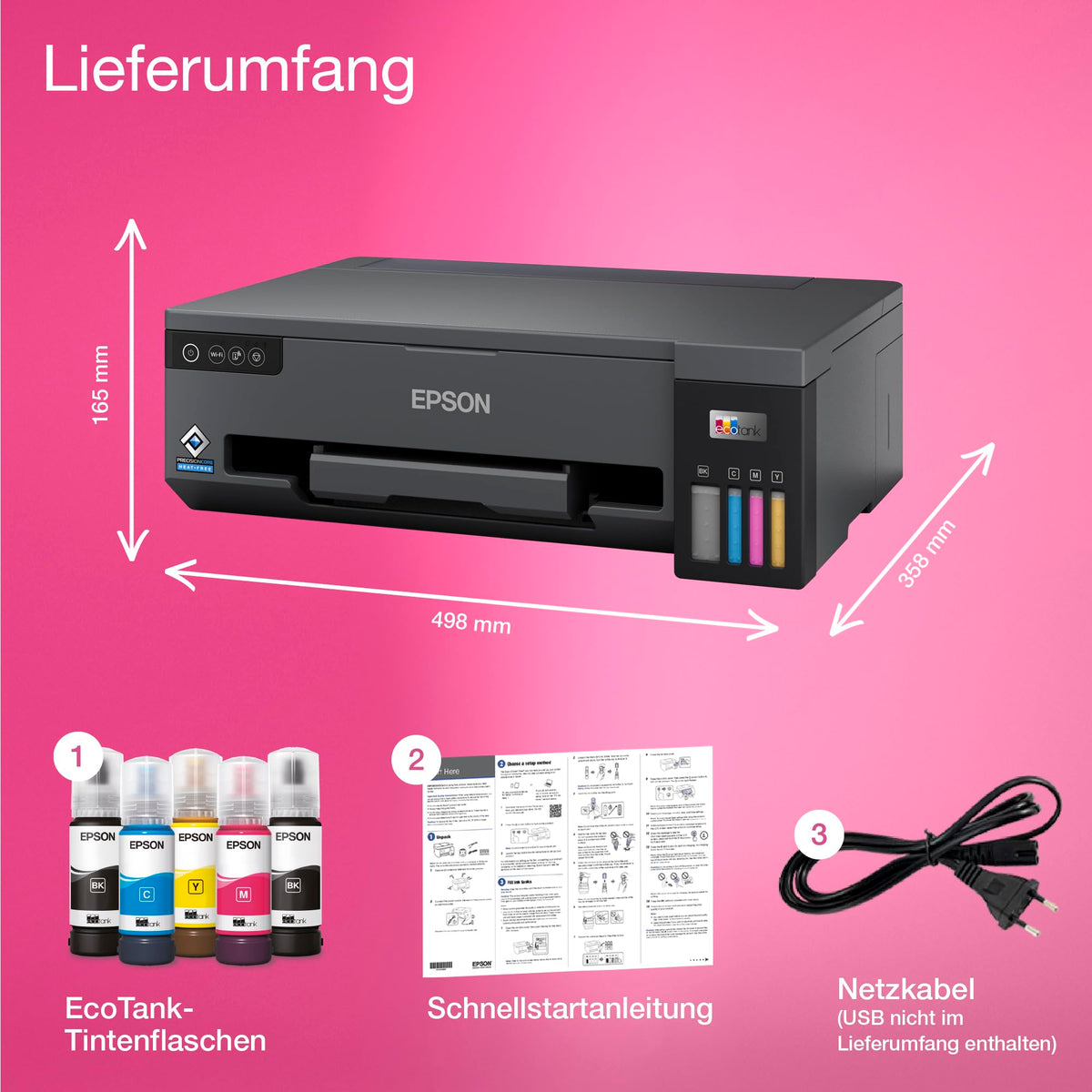 Epson EcoTank ET-14100 Ink Tank Printer | for Home & Small Offices | with Additional Black Ink | WiFi | A3+ | Printing | Includes Ink for up to 3 Years - C11CK39401