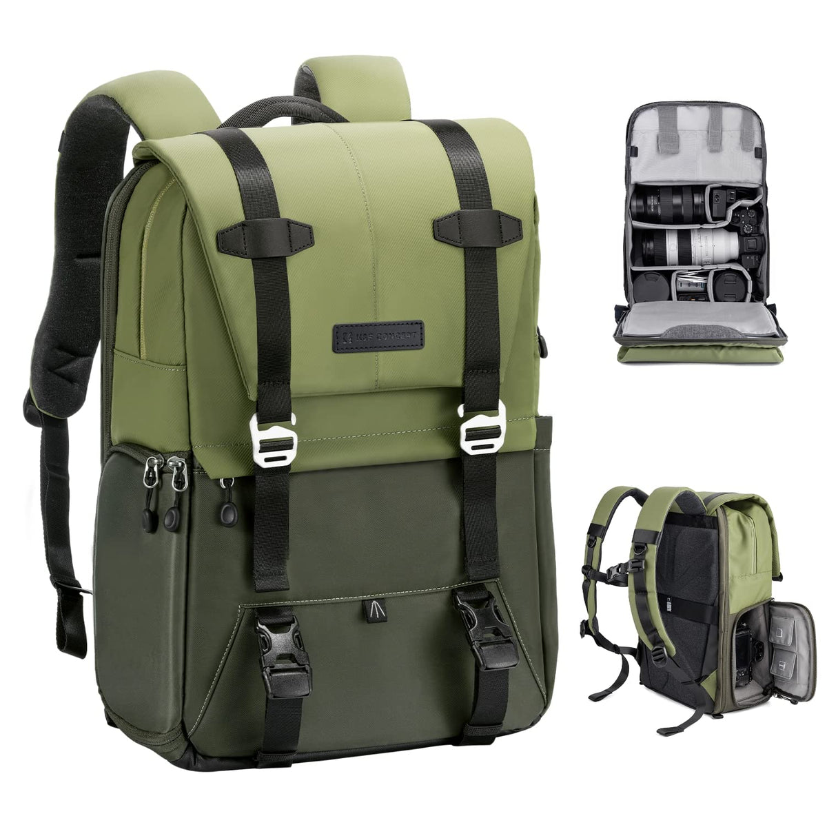 Rucsac foto K&F CONCEPT 20L, rucsac foto mare, compartiment pentru laptop de 15,6 inchi - KF13.087AV2