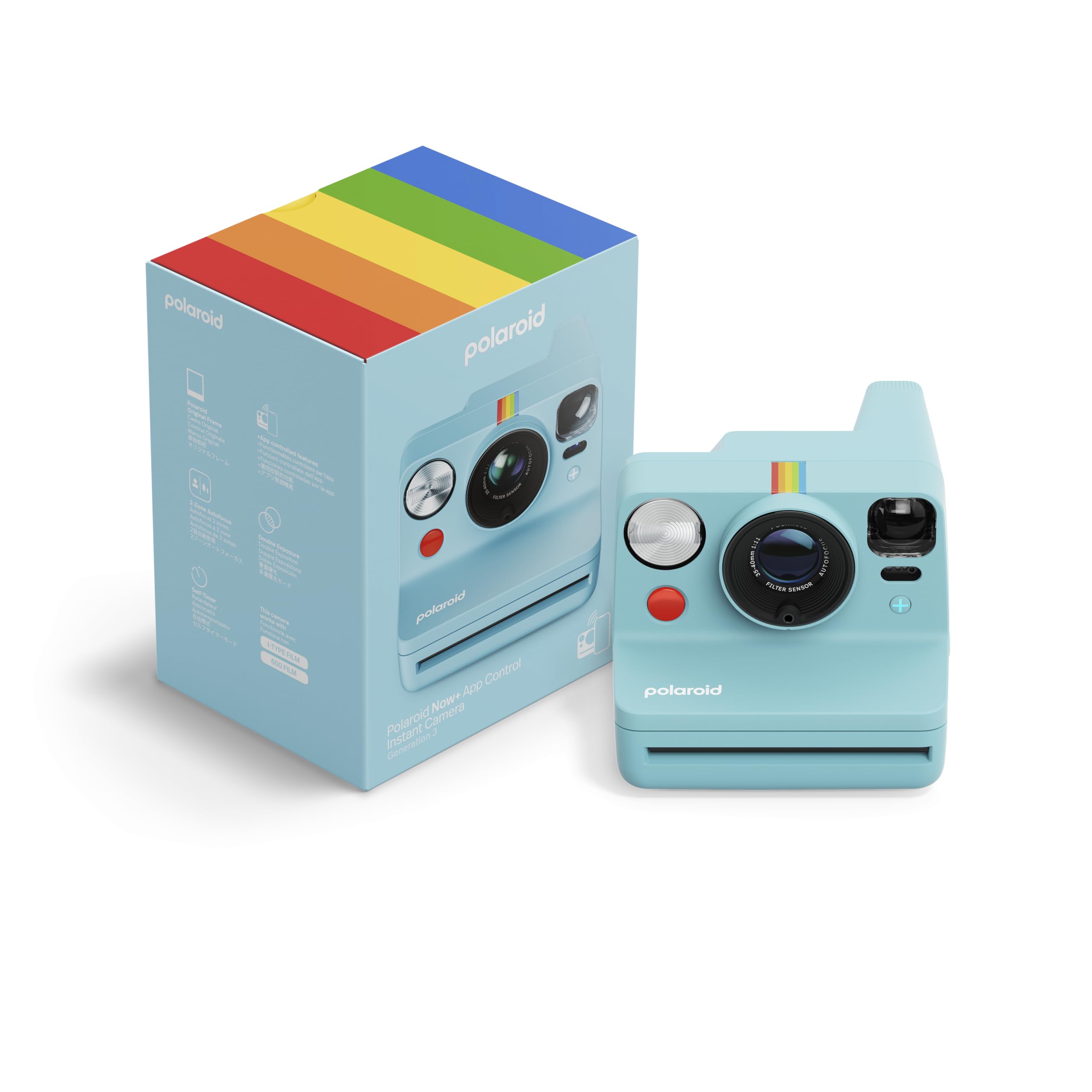 Polaroid – Now+ Generation 3 – Instant Camera with Bluetooth Connection – Arctic Blue (9163) - 009163
