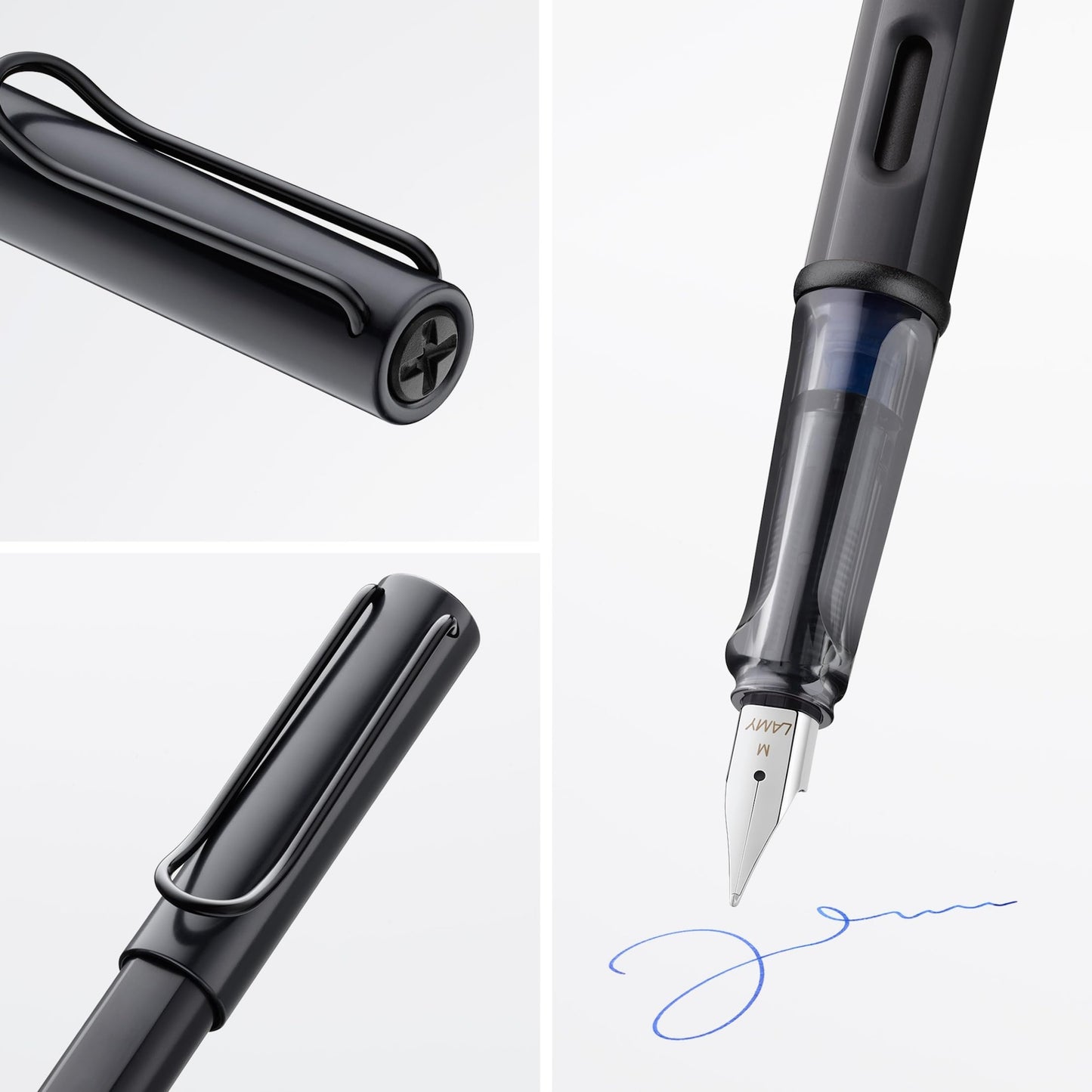 Lamy AL-star black fountain pen with polished steel nib in line width EF - 71