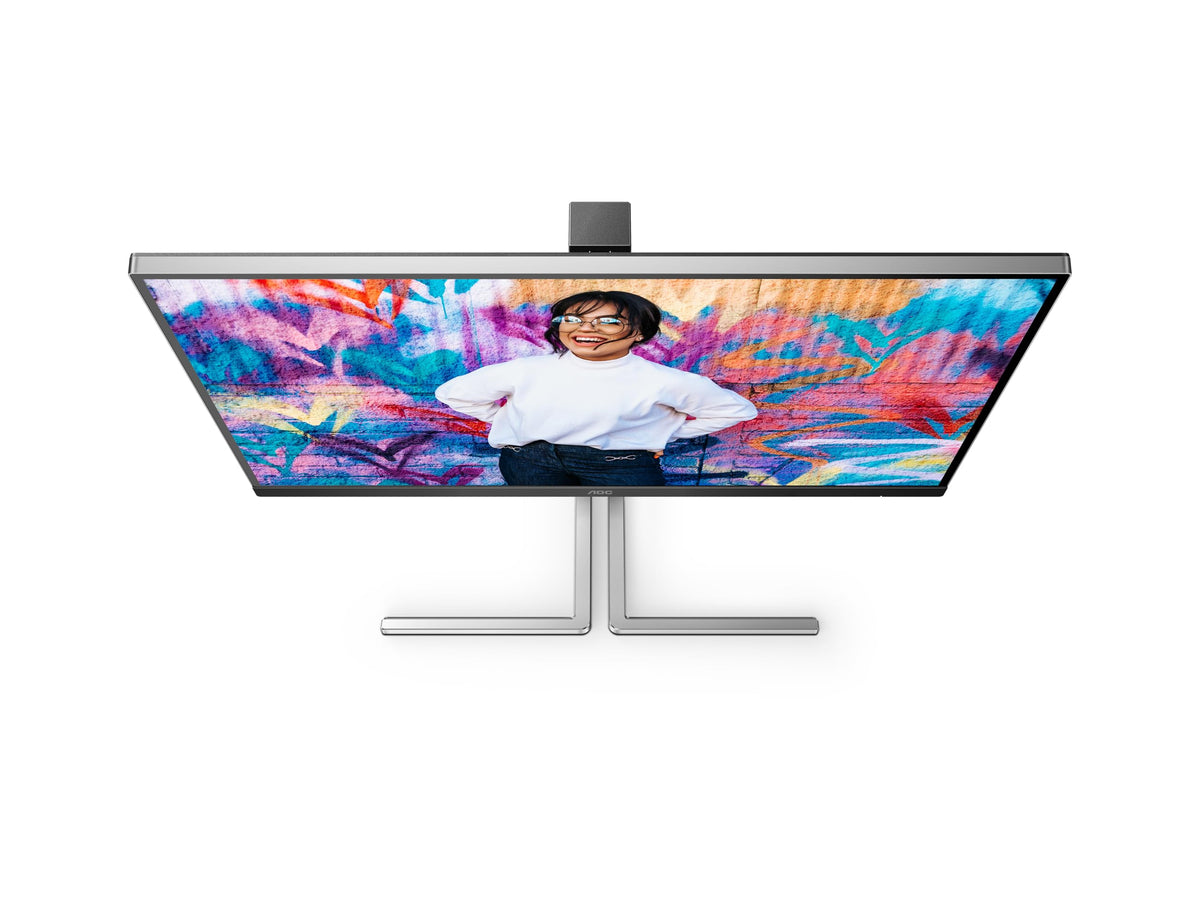 AOC Q27U3CV Monitor de 27 inch WQHD cu hub USB, 75Hz, panou IPS QD, 4ms GtG, VESA HDR400, ajustare pe înălțime, difuzoare, (2560x1440 HDMI 1x 1.4 DP 1x 1.4) Negru/Silver
