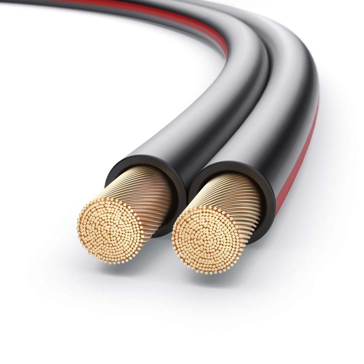 PureLink speaker cable OFC 2x2.50mm² (0.20mm), 30.0m, black with red characteristic curve - SE-SP062-030