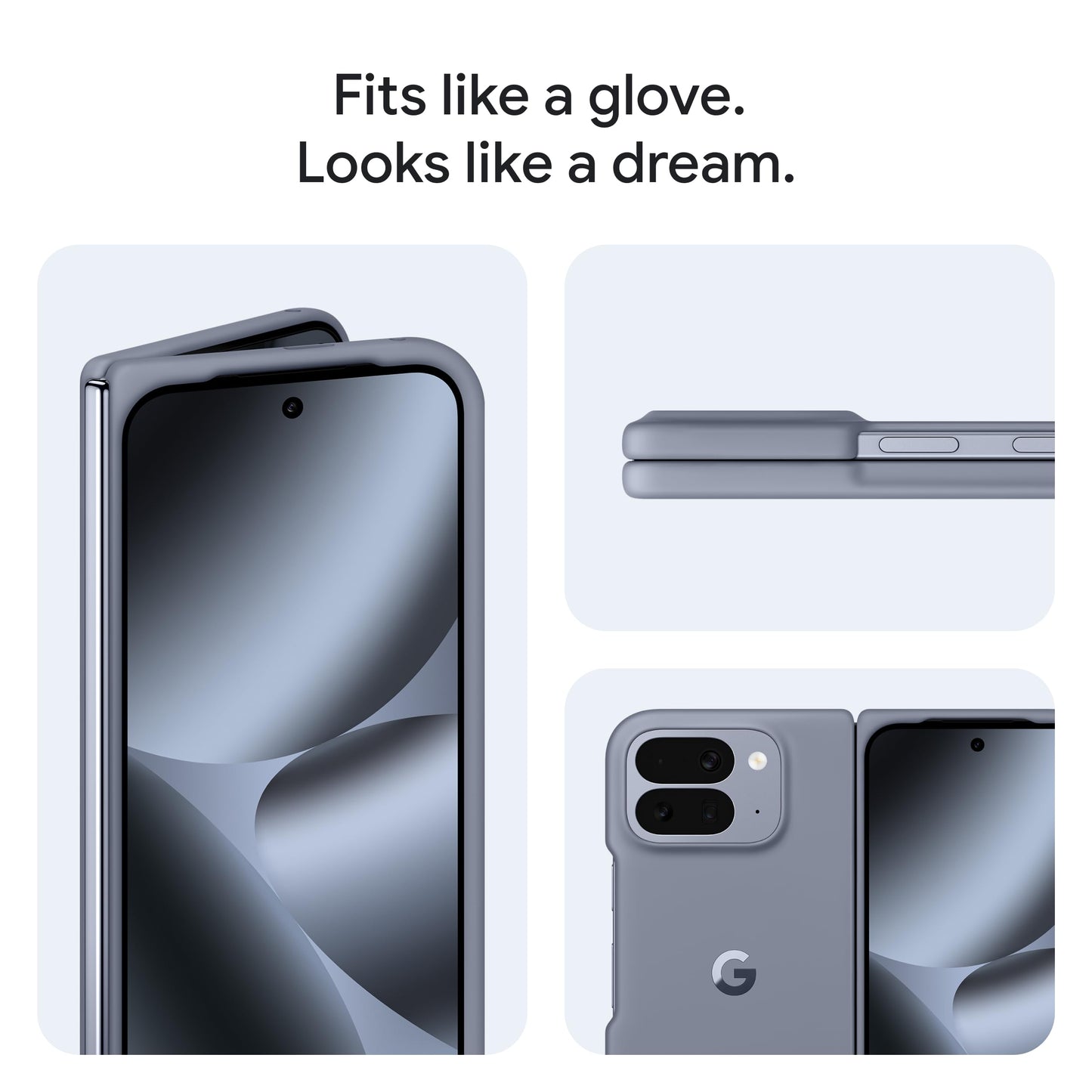 Case with Pixelsnap for Google Pixel 10 Pro Fold - Durable Protection - Stain-Resistant Silicone - Google Pixel Case - Obsidian (Made by Google) - GA09846-WW