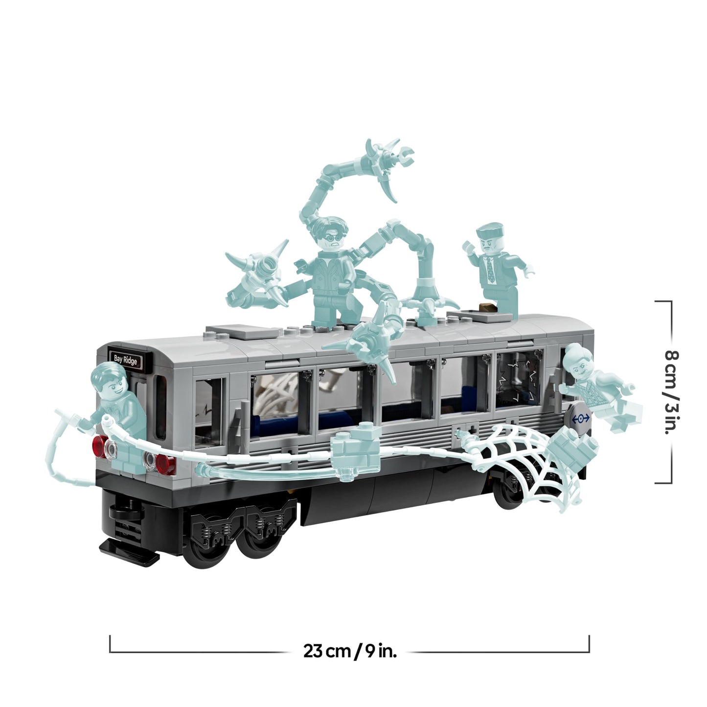 LEGO ǀ Marvel Spider-Man vs. Doc Ock: Showdown in the subway - Creative toy with superhero minifigures - Toy train model - Children's gift for boys and girls aged 9 and up - 76321