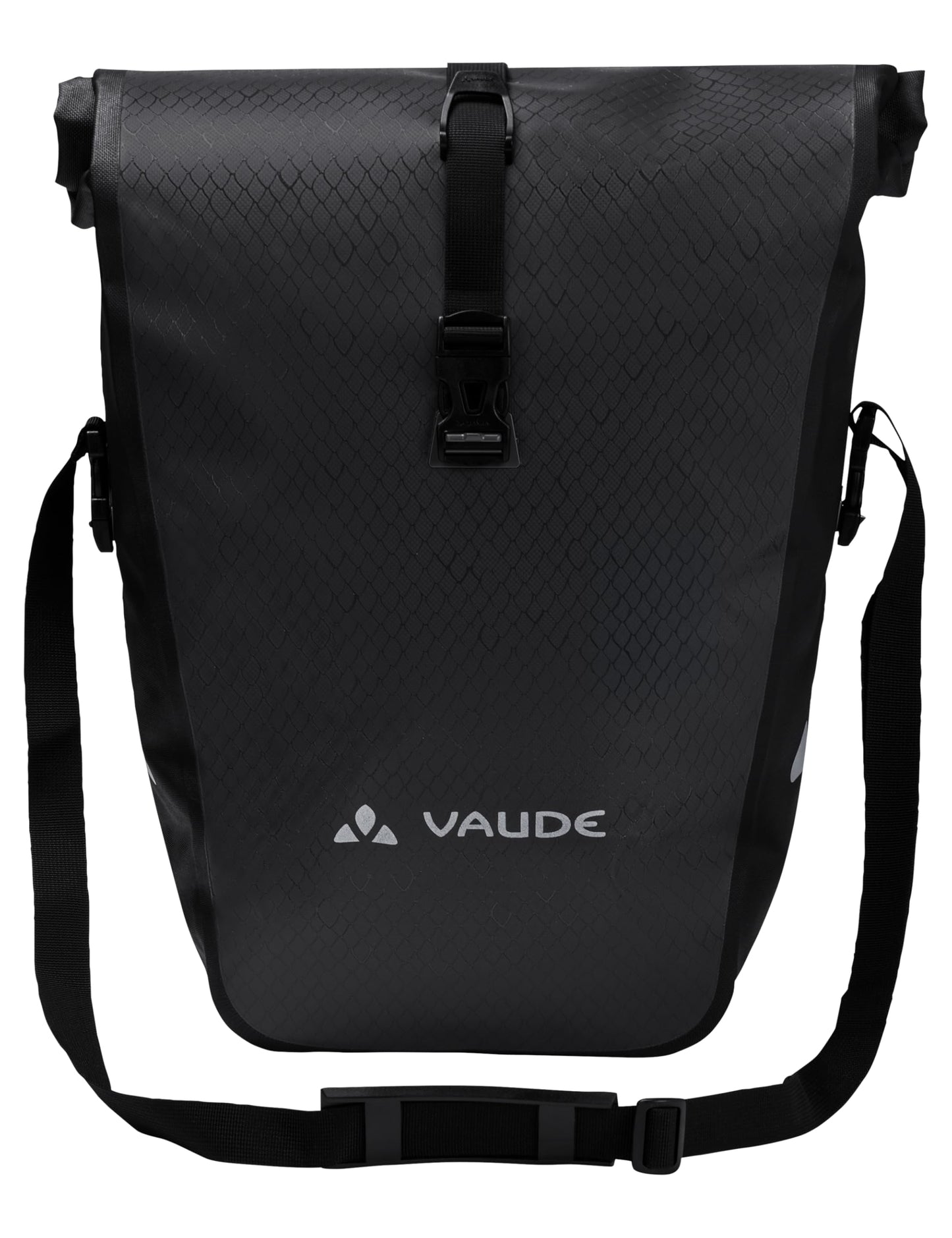 VAUDE bicycle bag for luggage rack Aqua Back Single 1 x 24 L, rear wheel bag waterproof, bicycle luggage rack bag at the back, easy attachment - Made in Germany, black - 12413
