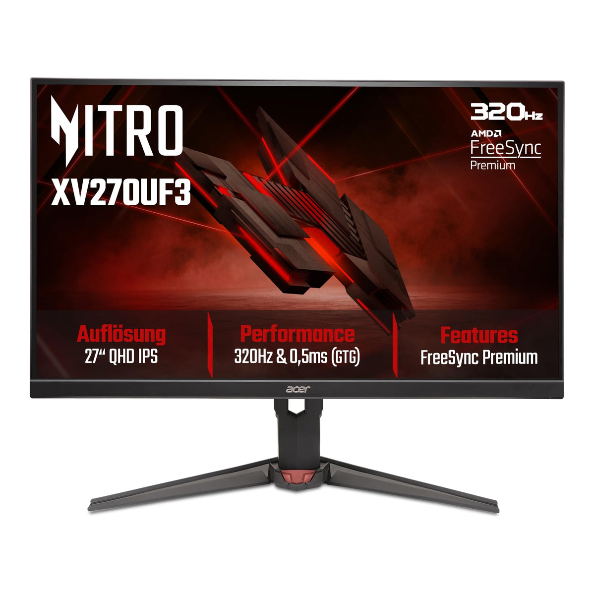 Acer Nitro XV270U F3 Gaming Monitor 27 Inch (68.6 cm) WQHD 320Hz