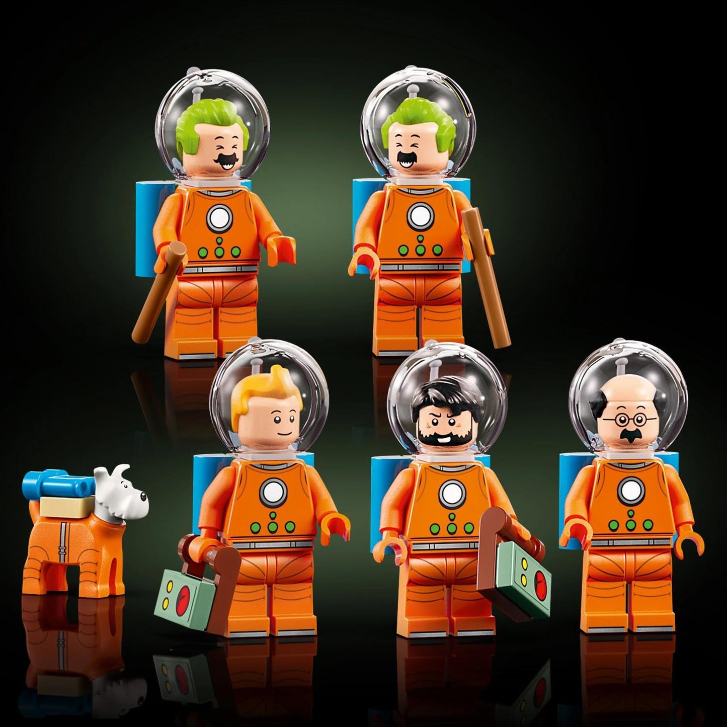 LEGO Ideas Tintin's moon rocket - spaceship model building for adults - display set with 5 minifigures and the dog figure Struppi for DIY decoration - gift idea for fans - 21367