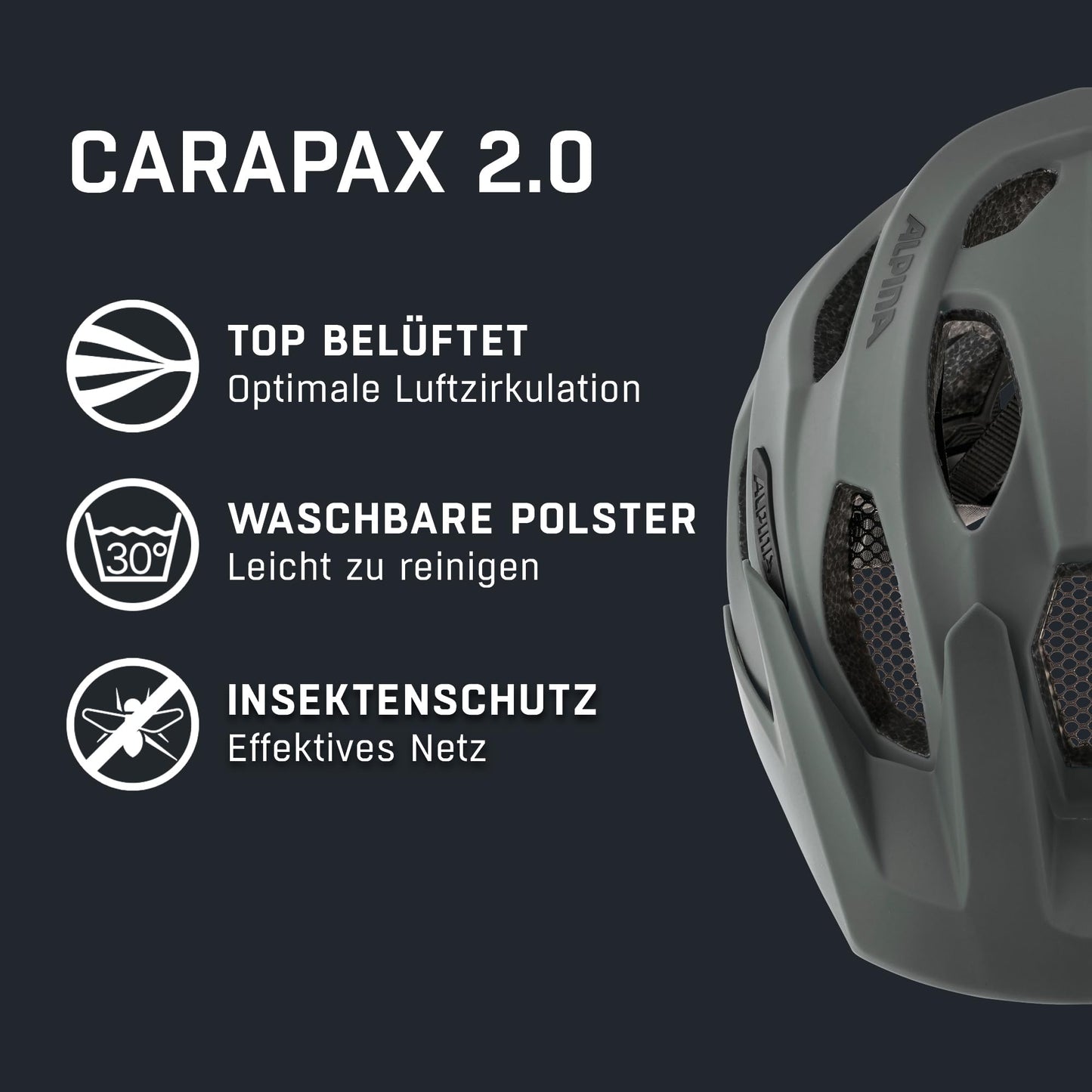 ALPINA Carapax 2.0 MTB bicycle helmet, coffee gray matt, 57-62 cm - A9725334