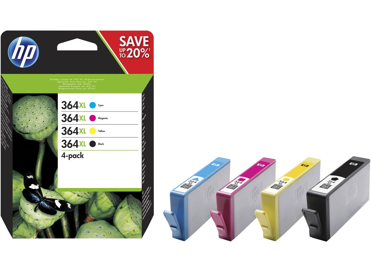 HP 364XL (N9J74AE) Multipack Cartușe de imprimantă originale 1xNegru, 1xAlbastru, 1xRoșu, 1xGalben pentru HP DeskJet 3070A, 35xx, HP OfficeJet 4620, 4622, HP Photosmart