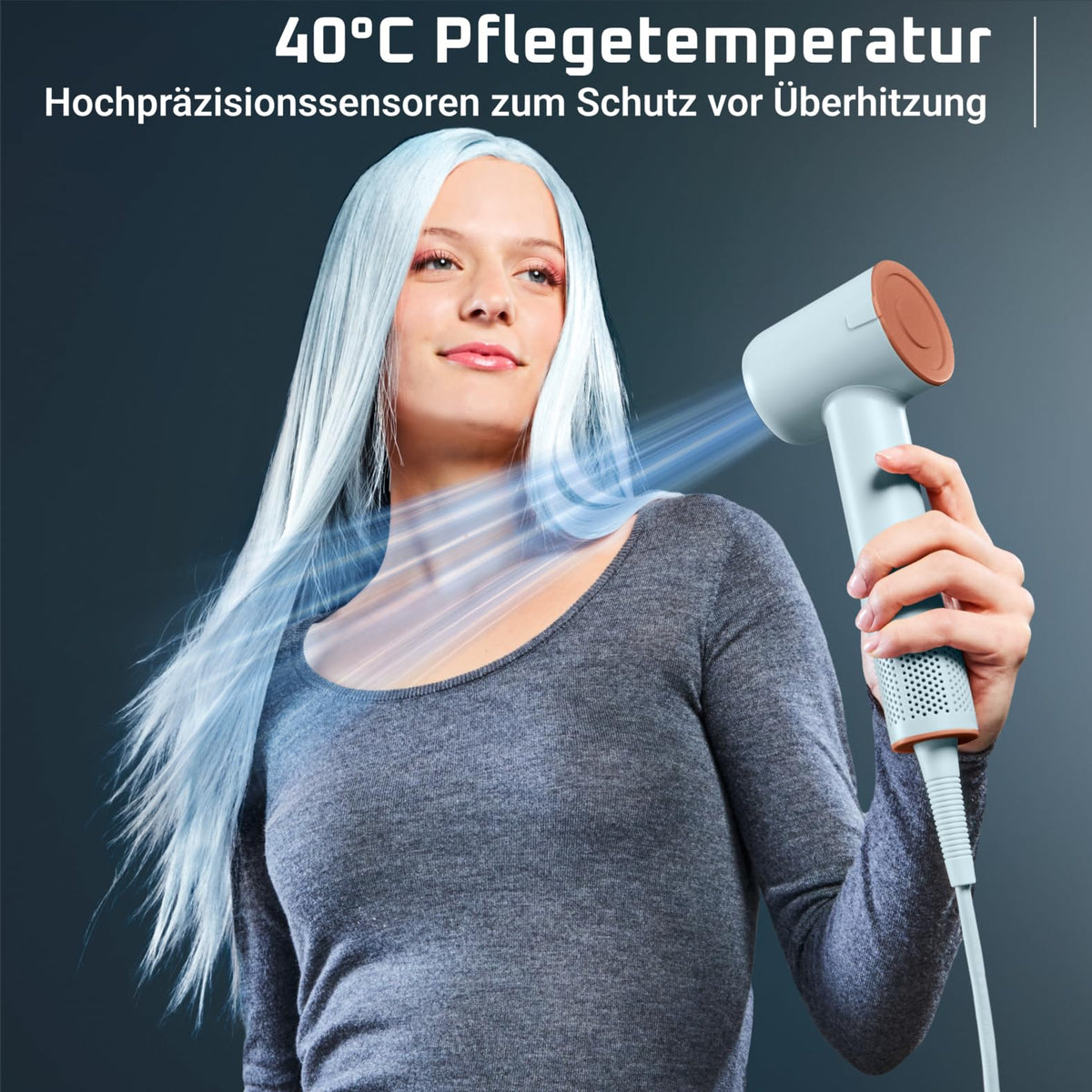 Rowenta Blumia Hair Dryer, High-Speed Motor, 6-mm Magnetic Nozzle - HY5N10E0