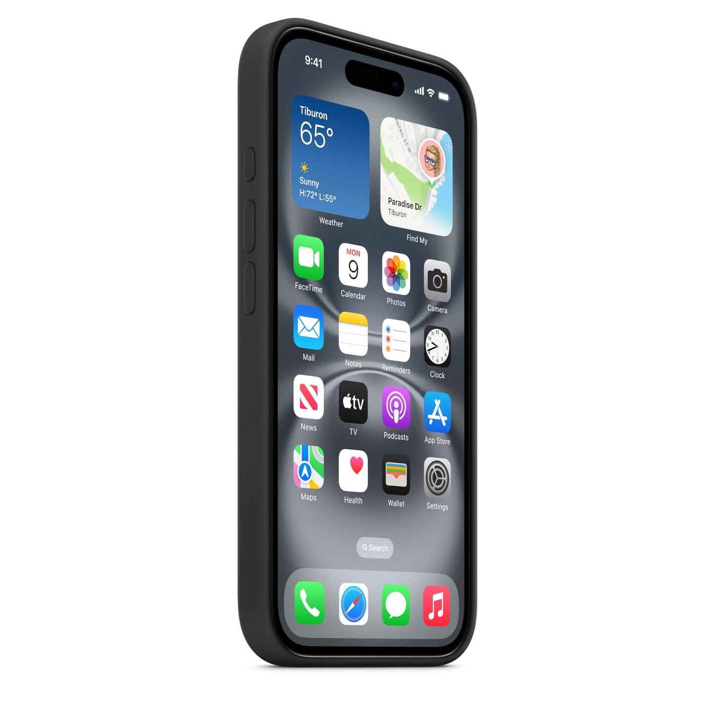 Apple iPhone 16 Silicone Case with MagSafe – Black  - MYY13ZM/A