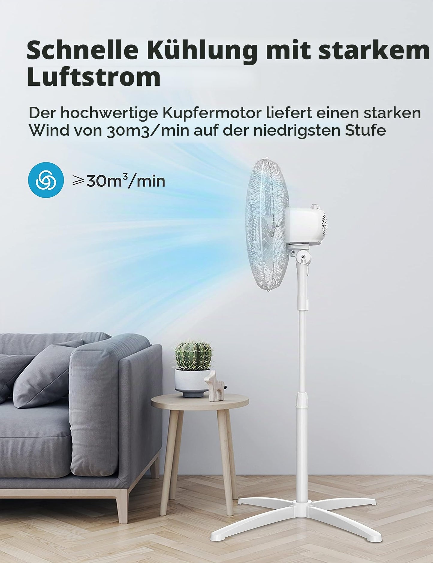 ALL SHOP - Midea FS40-20M Stand Fan 3000 adjustable fan D.40 cm