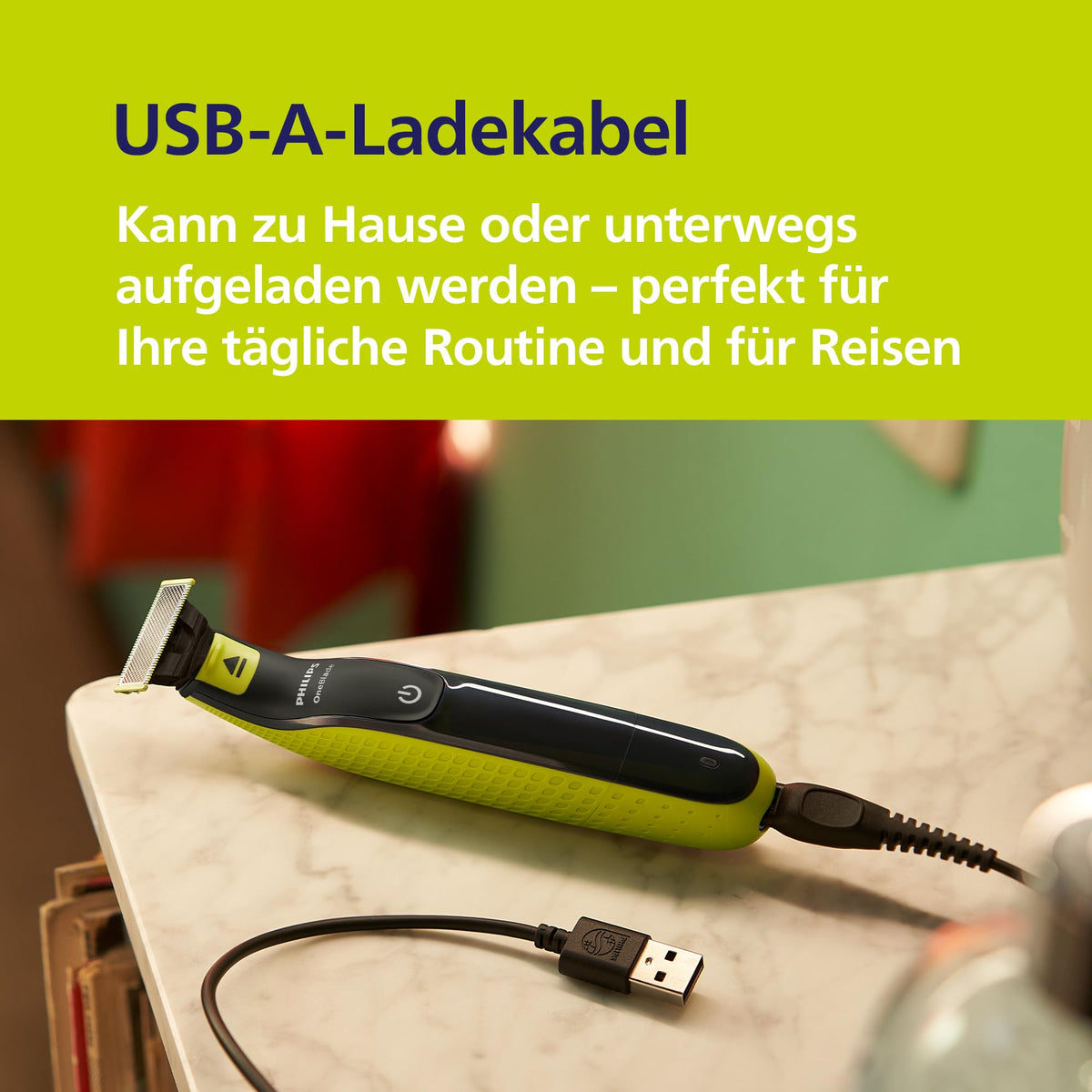 PHILIPS OneBlade 360 Face & Body - electric shaver, trimmer & body groomer, 3x 360 blades, 3x trimming attachments (1/3/5 mm), 2x body attachments, wet & dry shaving for face & body (QP2824/31)