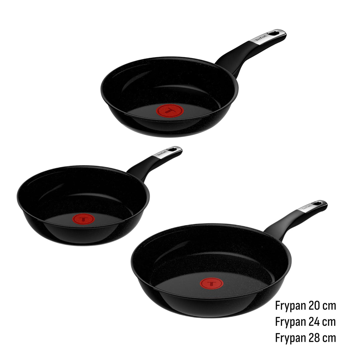 Set de tigăi Tefal Explore On Keramik 3 piese 20/24/28 cm, rezistent la zgârieturi - G2149132