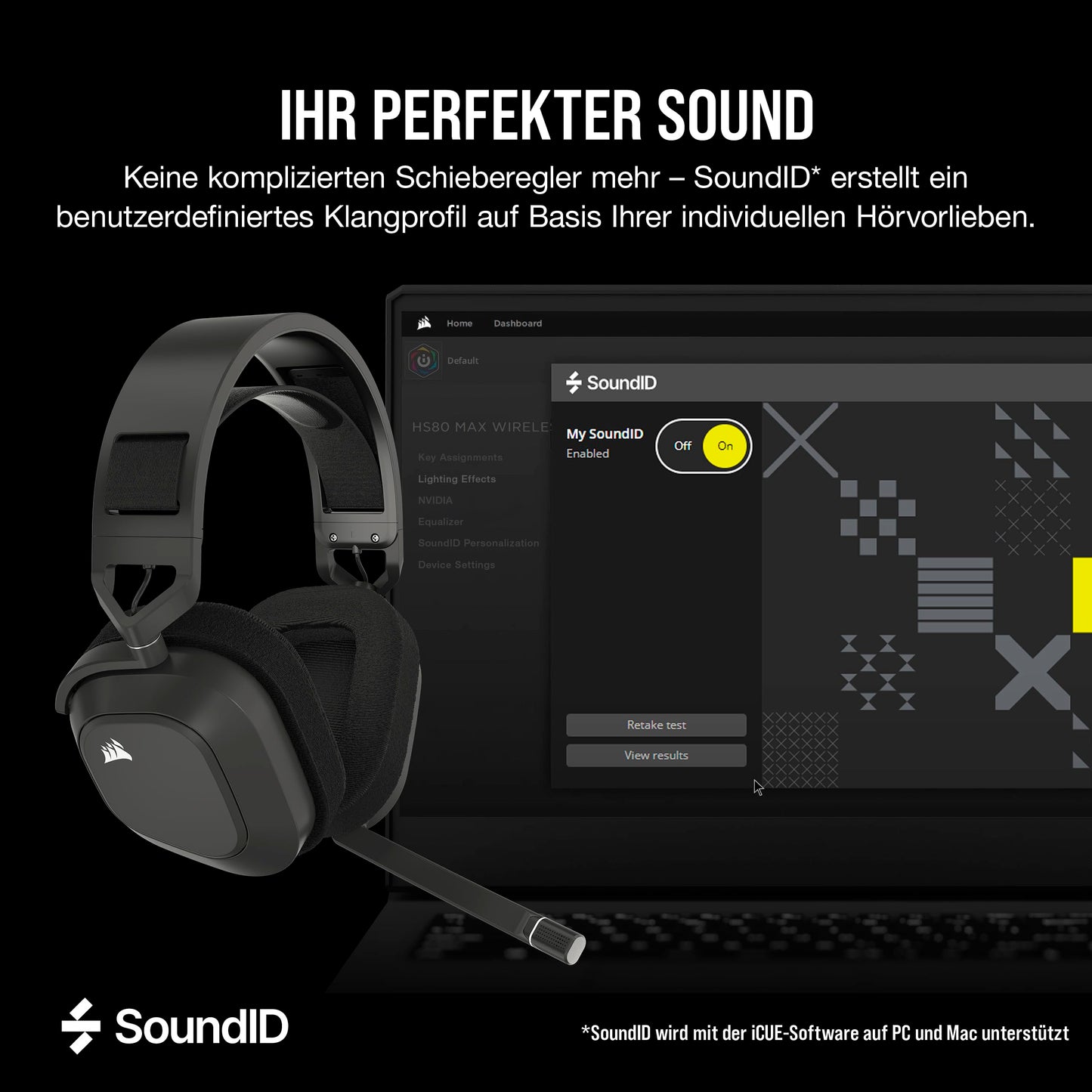 CORSAIR HS80 MAX WIRELESS Multiplatform Gaming Headset CA-9011295-WW
