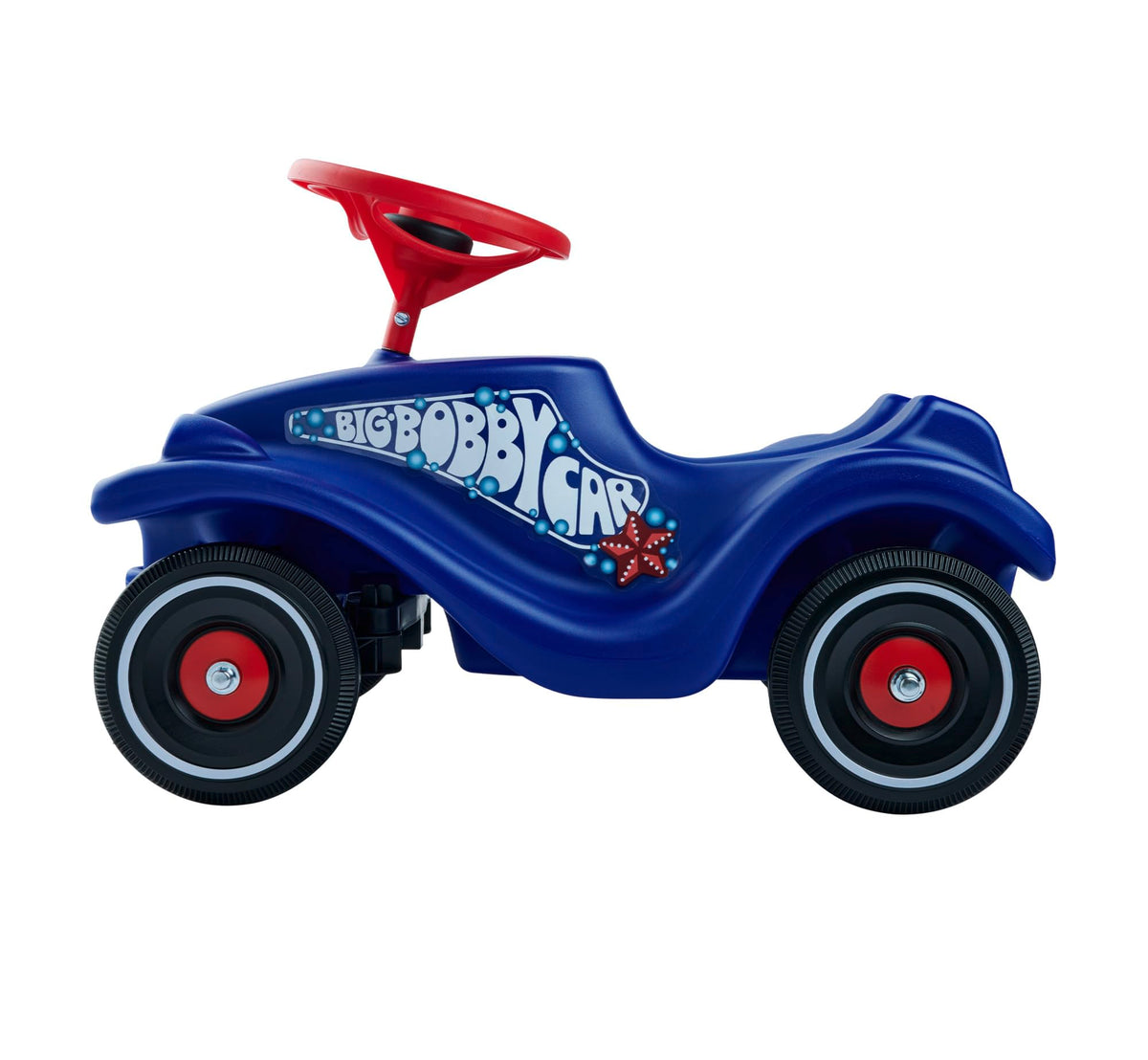 BIG-Bobby-Car Classic Ocean - Children's vehicle with stickers in ocean design, suitable for boys and girls, load capacity up to 50 kg, ride-on toy for children from 1 year old, blue, Vlau - 800056130