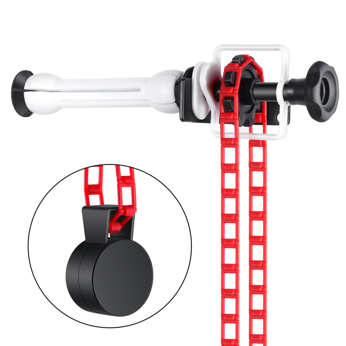 NEEWER Fotografie Einzelrolle Wandmontage manuell Hintergrund Support System cu 2 x cârlige individuale, 2 x bară extensibilă, 1 x lanț, capacitate de încărcare: 22lb/10kg - ST-MBF1