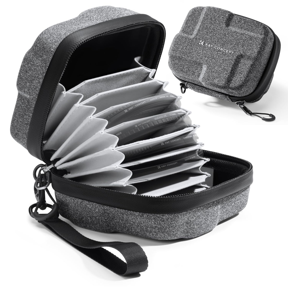 K&F CONCEPT Geantă pentru filtre de cameră, geantă pentru 10 filtre circulare - KF13.175