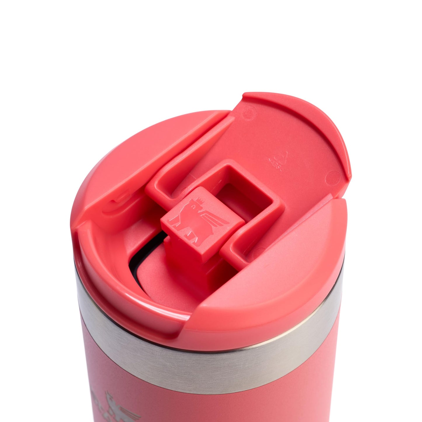 Stanley 1913 Aerolight Transit Thermo Mug 0.47L - Keeps Hot for 6 Hours - Dishwasher Safe - Coffee Mug To Go Leak-Proof - Compatible with Common Car Drink Holders - Hot Coral - 100000108204